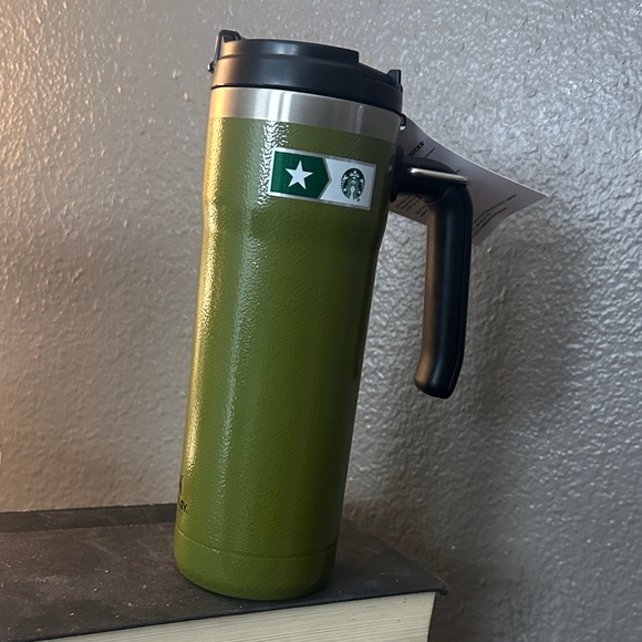 Starbucks Other - Starbucks/Stanley Military Green Travel Tumbler with Black Handle